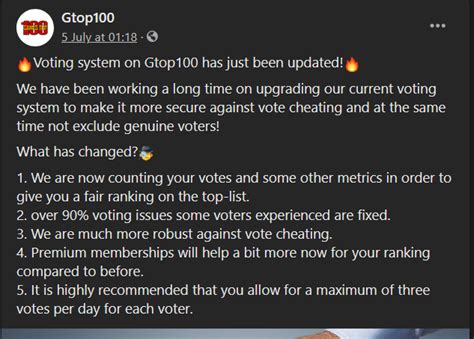 [MapleLegends] Regarding GTOP100 & Voting Changes : .